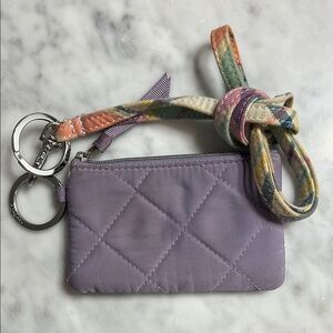 Vera Bradley Lavender Wristlet with Colorful Strap